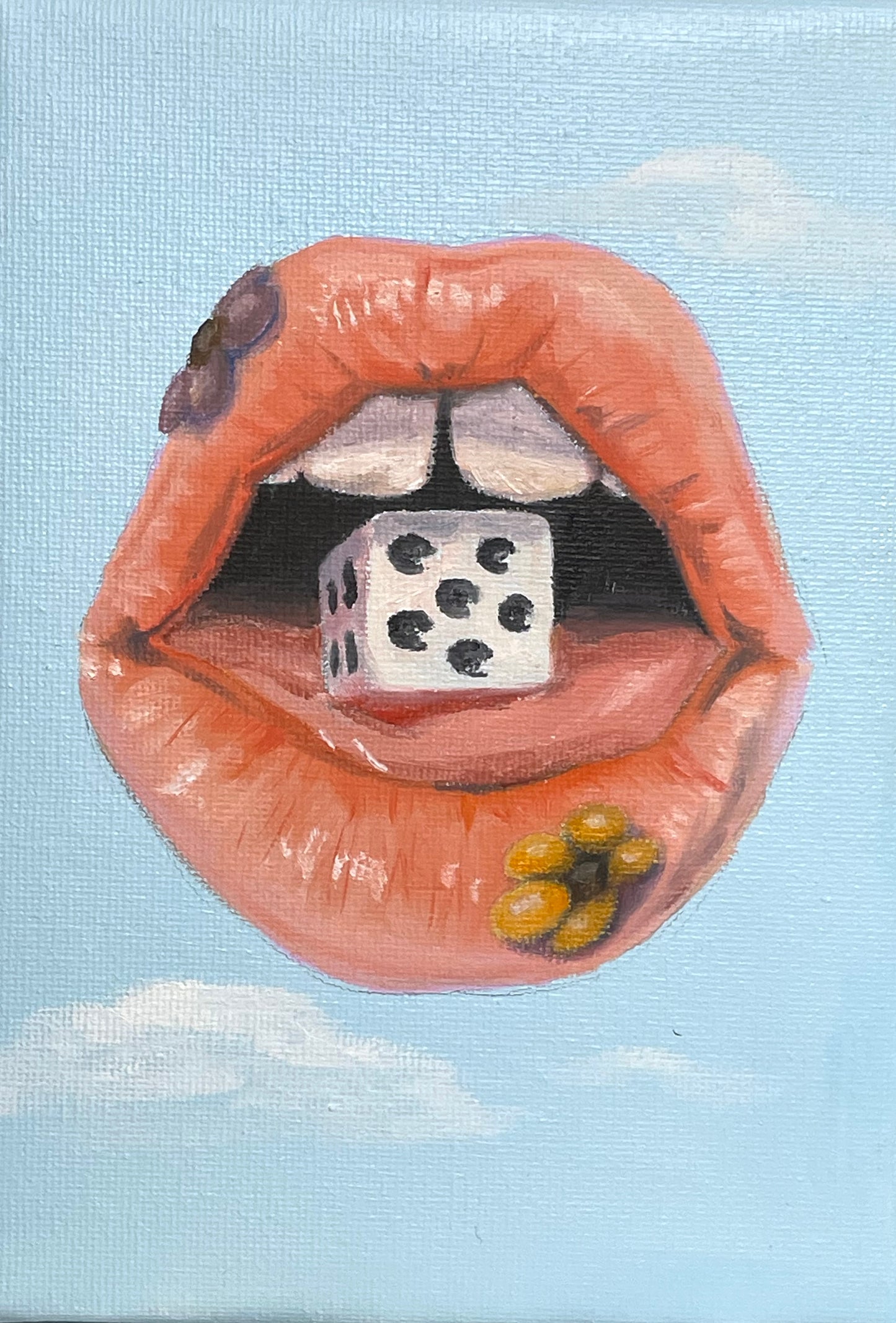 Original Art- Flower Dice -SOLD-